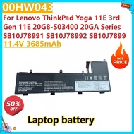 Brand New Replacement Laptop battery 00HW043 11.4V 3685mAh for Lenovo ThinkPad Yoga 11E 3rd Gen 11E 