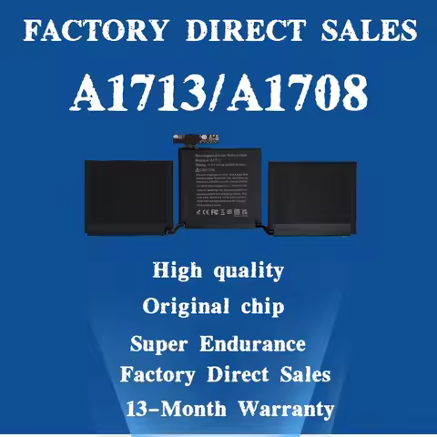 A1713 A1708 Laptop Battery For Apple MacBook Pro 13" A1708 2016 2017 EMC 2978 3164 020-00946 MLL42LL