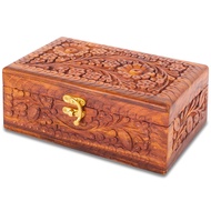 ZEDANU Handmade Wooden Jewelry Box Organizer Wooden Trinket Keepsake Jewellery Storage Box Vintage B