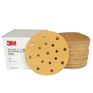 3M 236U 216U 6-inch 150mm 17-Hole  Flocking Dry Sandpaper, Yellow Abrasive For Automotive Paint Hard