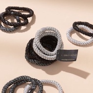 【L. ERICKSON 官方旗艦】 粗版 彈力髮圈 8入 || 灰銀璀璨 ||