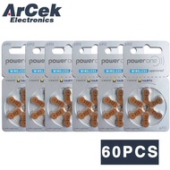 60PCS 1 Powerone 312 Hearing Aid Batteries a312 P312 PR41 1.45V High Power Zinc Air Cell