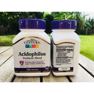 โปรไบโอติค Acidophilus Probiotic Blend 100 Capsules (21st Century®)