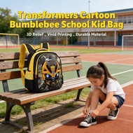 Kid School Bag Children Transformers Bumblebee 3D Cartoon Backpack Kindergarten Bag