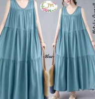 Dress murah Wanita terlaris lola lekbongBahan Katun Rayon Viscone Panjang Polos Import Korean Style 