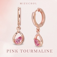 Mizuchol ต่างหู A Drop Of Rose’ Earrings พลอย Pink Tourmaline