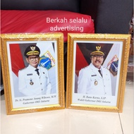 A set of Governor & Vice Governor DKI Gold Frame