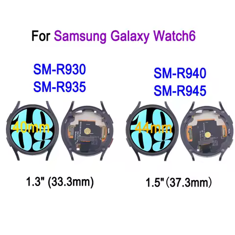 Watch6 Super AMOLED Display Touch Screen with Frame For Samsung Galaxy Watch 6 40mm SM-R930 R935 / W