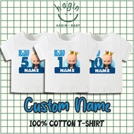 Haginbaby Baby Boss Custom Add Name Cotton Baby Tshirt Cartoon Tops Birthday Boys Personalized Baby 