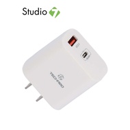 TECHPRO Wall USB Charger 1 USB-A (QC3.0A) / 1 USB-C (PD20W) + Type-C to Lightning Cable (TP-WC01) by Studio 7