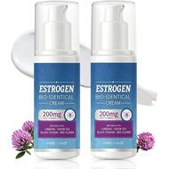 FunnAura 2 Pack Krim Estrogen, Suplemen Estrogen Bioidentik Tumbuhan untuk Wanita, Penyeimbang Hormo