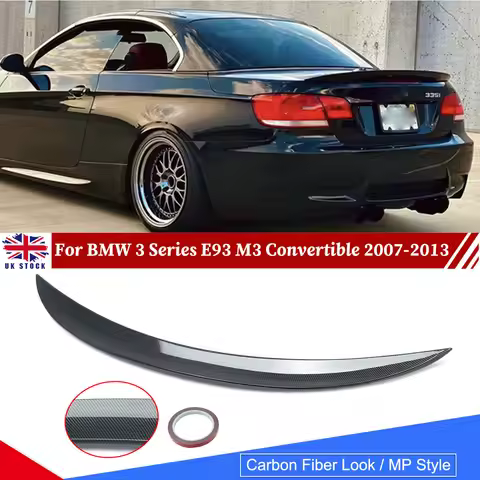 Roof Spoiler Lip Compatible with 2006-2013 BMW 3 Series E93 Cabrio 335i M3 Glossy Black MP Style Rea