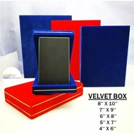 VELVET BOX PLAQUE / Souvenir / PLAK KAYU KOTAK BALDU / HADIAH CENDERAHATI/*FREE DESIGN*