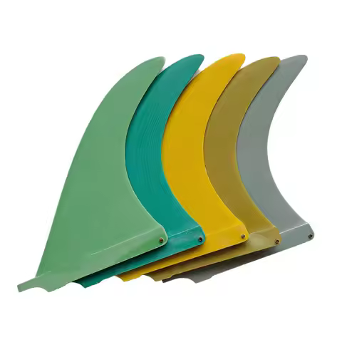 9-in SUP Surfboard with Single Fin in the Center; Available in Yellow, Blue, Green, Gray, and Mustar