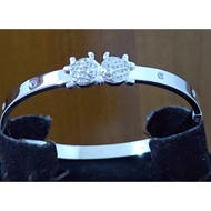 F0030: gelang perak 925, berat 19.44g, saiz cincin: buckle boleh laras saiz 56.1mm, lebar: 4.8mm, ha