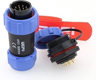 DRRI Weipu SP21 12 Pin Rear-nut Mount IP67 IP68 Waterproof Quick Connect Power Cable Connector for L