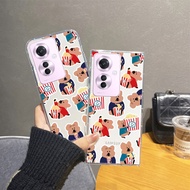 Ready Stock Phone Case For OPPO Reno11 F 5G OPPOReno11F Reno11F Reno 11 F 11F Casing Lovely Cute Cartoon Red Bears French Fries for Girls Cover TPU Softcase