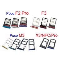 New For Poco F1 F2 F3 M3 X3 NFC Pro SIM Card Tray Slot Holder