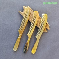 GUADALUPE Buffalo Horn Massage Comb, Natural Anti-static Narrow Edge Horn Comb, Acupressure Smooth Multifunction Traditional Handicraft Fine Teeth Hair Comb Men