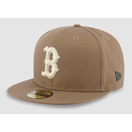 New Era 59Fifty Boston Red Sox Lemon Tea Khaki Fitted Cap 100% Original Official
