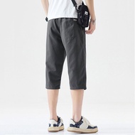 Fashion Three Quarter Pants Handsome Men Shorts Breathable Drawstring Shorts 4 Colors