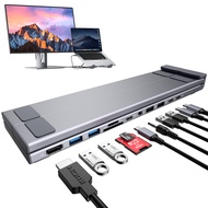 Laptop Docking Station 11 in 1 USB C Hub with 4K@60Hz HDMI PD 100W SD/TF Audio Universal Dock Tablet