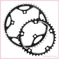 [SzxmkjacMY] Road Bike Chainring Aluminum Alloy 130BCD Round 39-53T Chainring Black