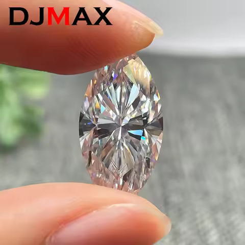 DJMAX 0.1-30ct Marquise Cut Moissanite Loose Stones Certified Moissanite Diamonds D Color VVS Gemsto