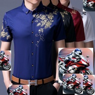 kemeja lelaki batik bunga baju pelbagai warna dd35cu