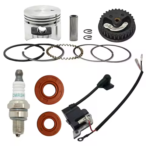 Ignition Coil 35mm Piston Camshaft Pulley Oil Seal Spark Plug Kit For Honda GX25 GX 25 25cc 4 Stroke