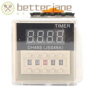 BETTER-JANE Time Relay, 0.01S-99H99M with Socket Base Digital Time Relay, Precision Timing DH48S‑2Z 