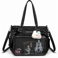 Beg Tote Ita Crossbody Besar, Beg Ita Gaya Messenger Comel, Beg Ita Crossbody Kawaii, Beg Pin Papara