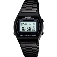 Casio Digital นาฬิกาข้อมือผู้หญิง สีดำ สายสแตนเลส รุ่น B640WB-1A ของแท้ ประกัน CMG