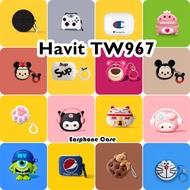 【In Stock】For Havit TW967 Case Casing Soft Silicone Cartoon Innovation Earphone Case Cover NO.1