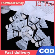 TheWoodFamily 12 Pcs White Plastic Badminton Ball Shuttlecos Sport Training Sport MY