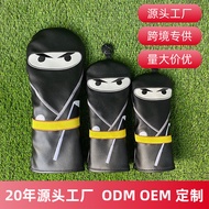 Golf Club Cap Cover Creative Ninja Black Iron Club Protector Chick Club Accessories Wood Club Cover 