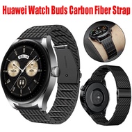 Carbon Fiber Strap For Huawei Watch Buds Smart Watch Carbon Fiber Bracelet For Huawei Watch Buds metal Strap Stainless Steel Strap for huawei smart watch