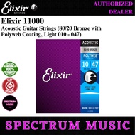 Elixir 11000 Polyweb 80/20 Bronze Acoustic Guitar Strings 10-47