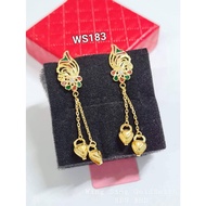 Wing Sing 916 Gold Design Skrew India Earrings / Subang Indian Skru Design Emas 916 (WS183)
