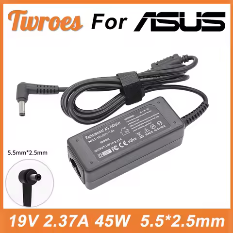 Laptop AC Adapter 19V 2.37A 45W DC Charger For ASUS X555 X555YA X451C X451MA X751 X705U X705NC X505B