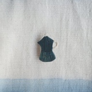 Moka pot brooch / handmade ceramic