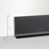 2M Panjang Lish Alumunium / Plin Skirting Board / Lis Sudut Dinding / Aksesoris Plint Lantai