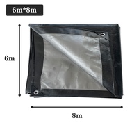 ผ้าใบ กันฝน ผ้าใบกันแดดฝน (มีตาไก่)2x2/2x3/2x4/3x3/3x5 เมตร หนาพิเศษPE กันฝน กันแดด เคลือบกันน้ำสองด