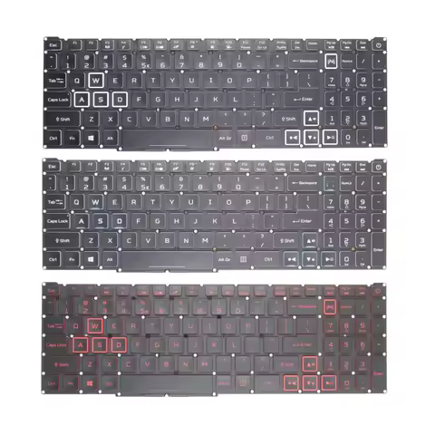 LL+ US RGB Colorful backlight backlit Keyboard For Acer Nitro 5 AN515-56 AN515-57