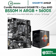 GIGABYTE B550M H ARGB Mainboard ComBo + AMD Ryzen 5 5600X Cpu | Genuine Genuine |