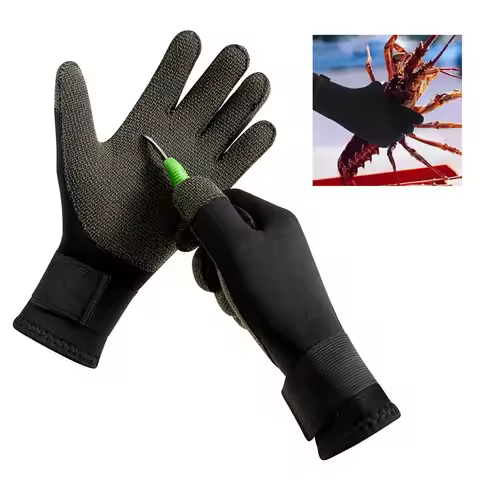 3mm Thicken Kevlar Diving Gloves Scratch Proof Fish Hunting Warm Gloves Deep Dive Underwater Spearfi