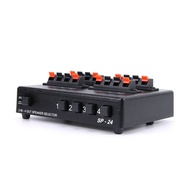 SP-24 Mini 2-IN-4-OUT Stereo Audio Selector Amplifier Switcher Box Speaker Splitter Durable Easy Ins