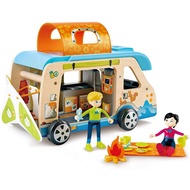 Hape E3407 Adventure Van - Complete Dolls Mini Van with Accessories Pretend Play for kids age 3+