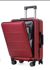 Luggage used前置開口行李箱鋁框旅行箱喼 travel 行李喼 旅行喼 旅行箱 Suitcase 行李箱 baggage  旅行箱 粉紅色喼 hand carry luggage pink 