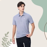 【Wildland 荒野】銀纖維彈性POLO短袖衣 男 0B11608-51 藍灰色